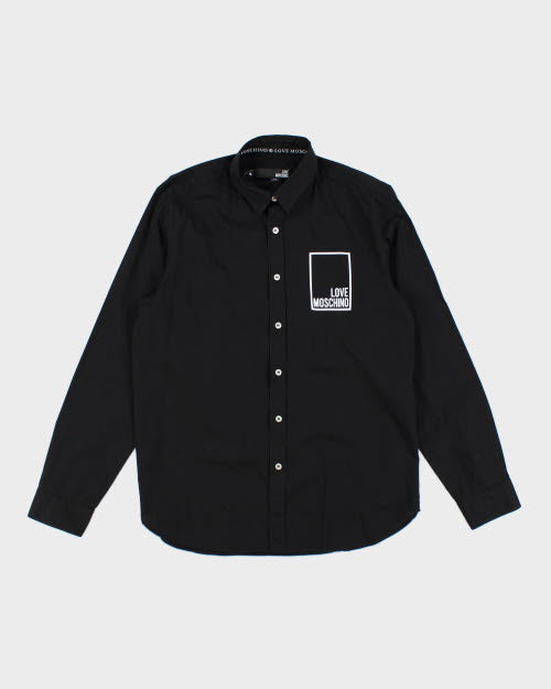love moschino dress shirt Love Moschino 2024 Cotton Shirt | Black