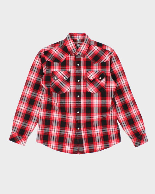 Red plaid western shirt deals