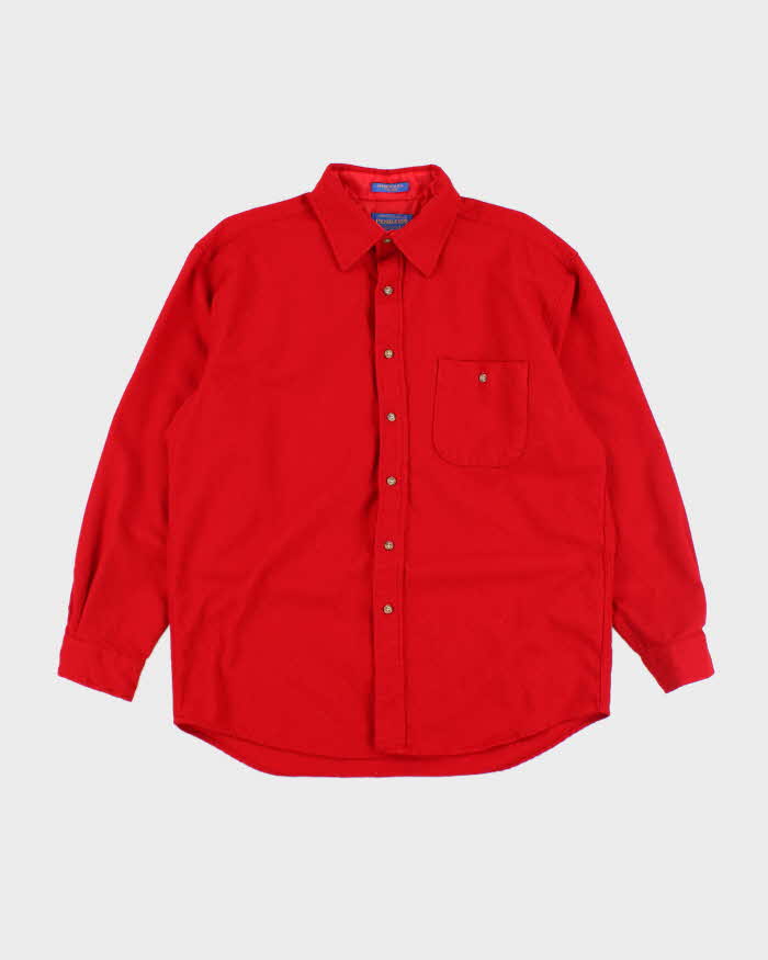 Vintage 70's Pendleton Plain Wool Shirt - L