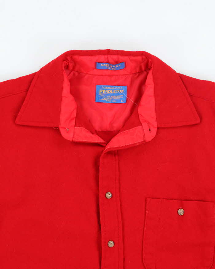 Vintage 70's Pendleton Plain Wool Shirt - L
