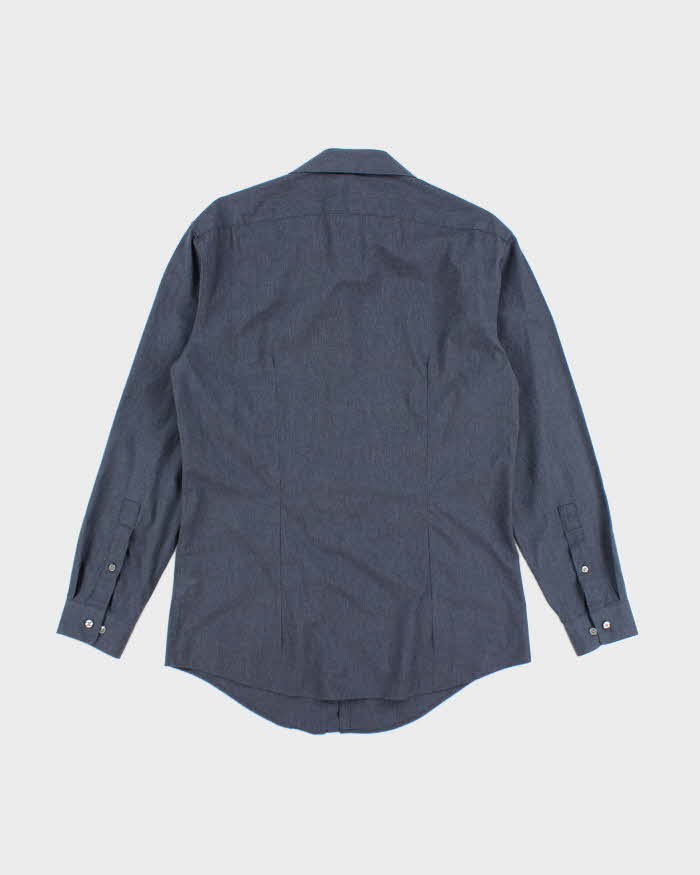 Vintage Y2K DKNY Slim Fit Plain Button Up Shirt - L