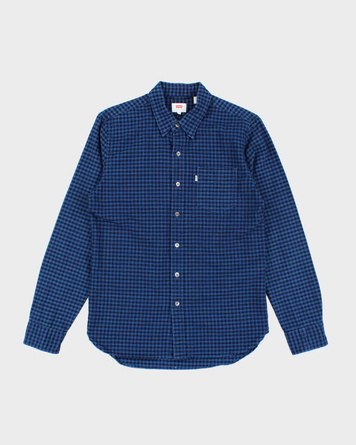 Levi's Long Sleeve Flannel Check Shirt, Men's Size L cotton ivory Vintage Second Hand