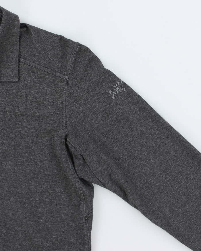 Men's Arc'teryx Grey Long Sleeve Polo Shirt - M