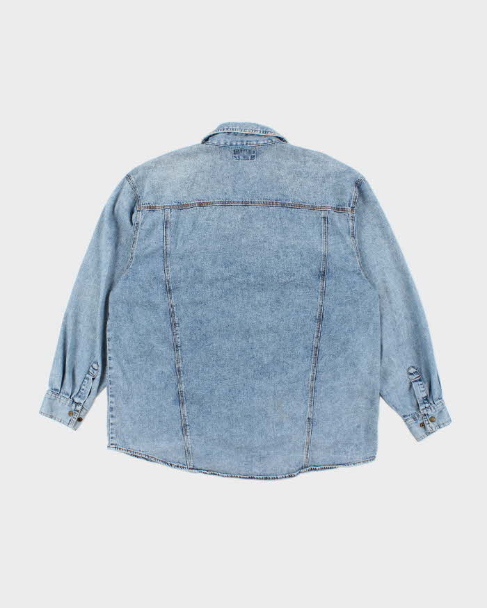 Vintage John Baner Lace-up Denim Shirt - XL
