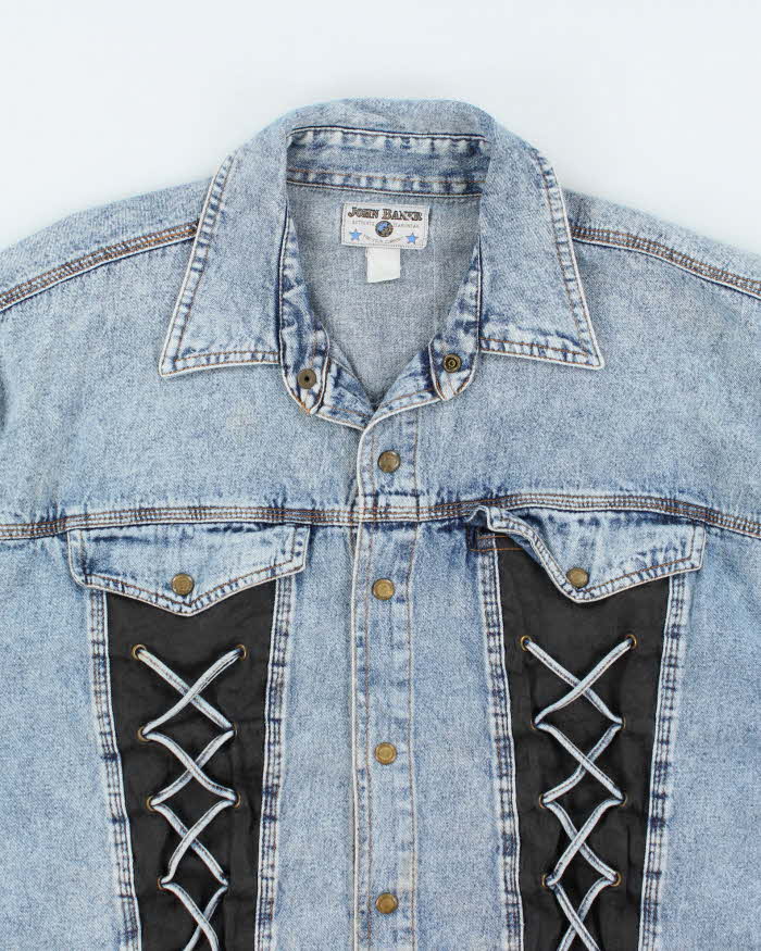 Vintage John Baner Lace-up Denim Shirt - XL