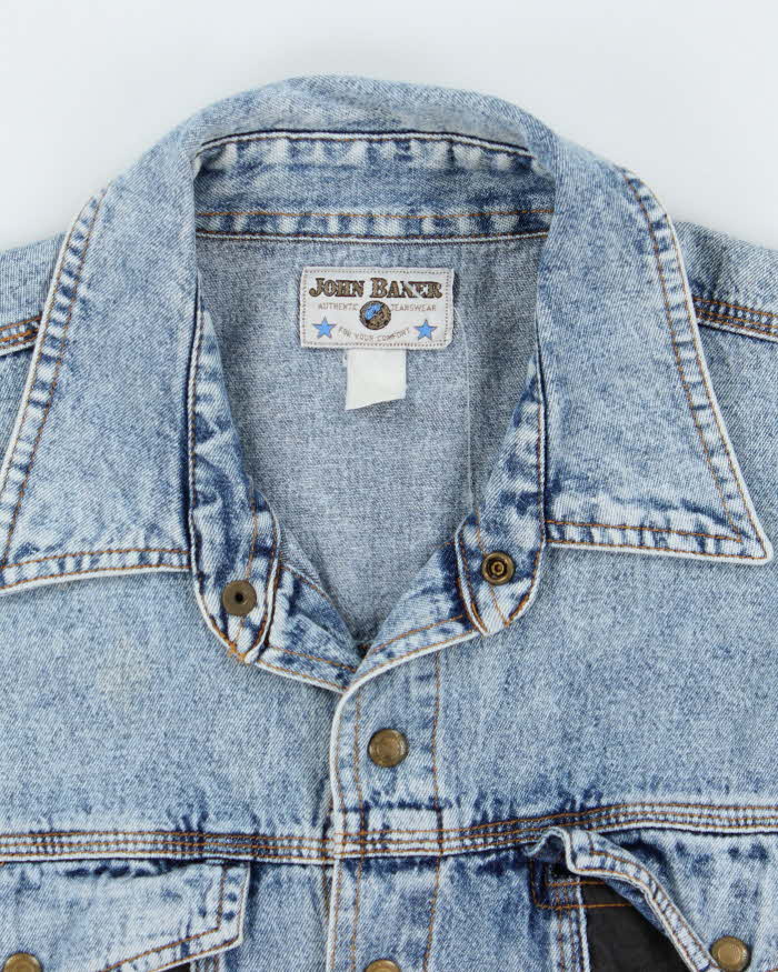 Vintage John Baner Lace-up Denim Shirt - XL