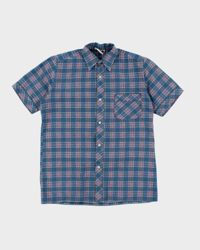 Vintage 80's Triola Checked Short Sleeve Shirt - XL