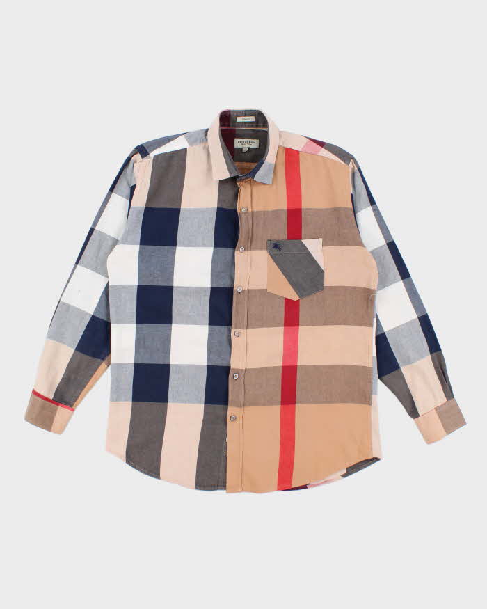 Vintage Y2K Burberry London Patterned Long Sleeve Shirt - XL