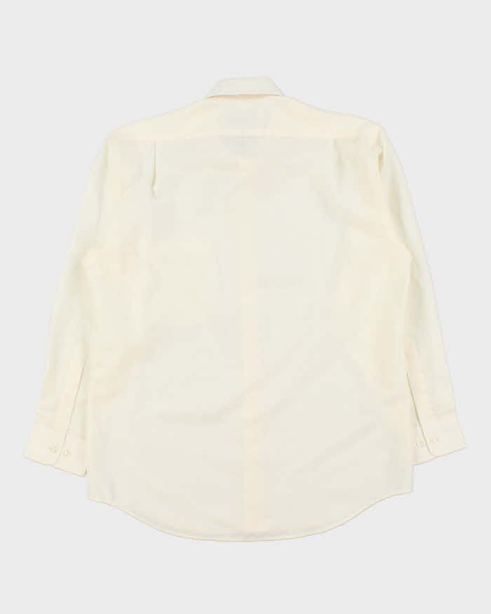 Vintage 90s Givenchy Paris Cream Long Sleeve Button Down Shirt - L