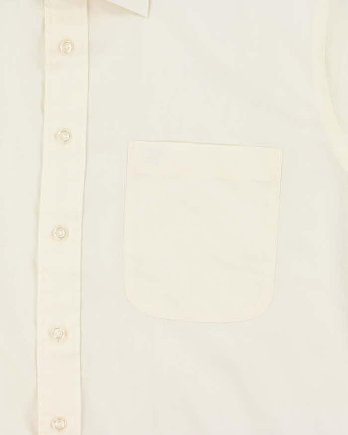 Vintage 90s Givenchy Paris Cream Long Sleeve Button Down Shirt - L