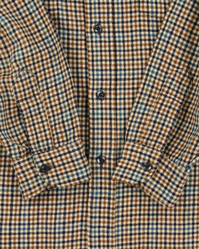 Vintage 1960s Pendleton Check Wool Long Sleeve Flannel Shirt - M