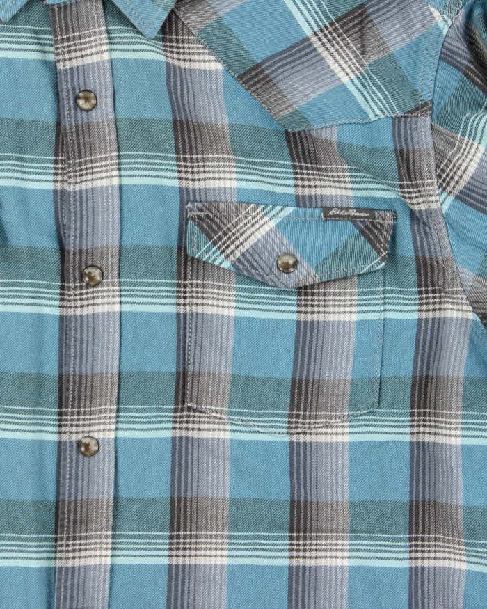 Vintage Eddie Bauer Long Sleeve Western Style Flannel Shirt - L