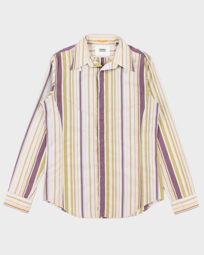 00s TAKEO KIKUCHI border long scarf y2k kikuchi Takeo TAKEO BORDER