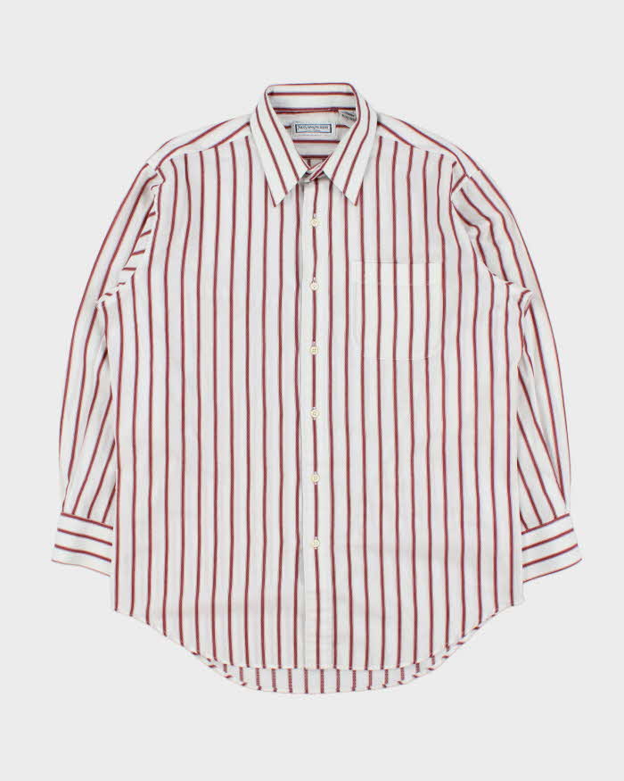 Vintage 1990s Yves Saint Laurent Striped Long Sleeve Shirt - M – Rokit