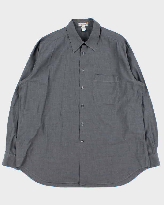 Vintage 1990s Giorgio Armani Le Collezioni Chambray Long Sleeve