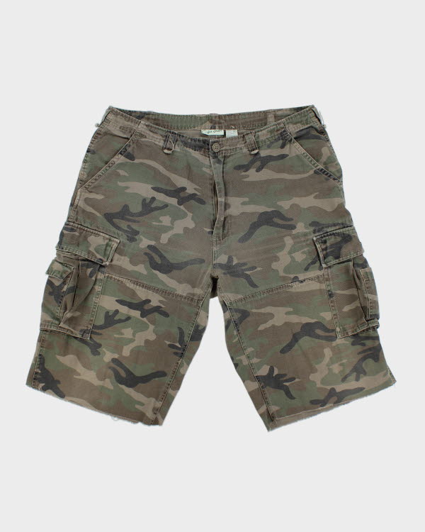 Pantaloncini mimetici da uomo, corti, traspiranti, leggeri, ad asciugatura rapida, elasticizzati, in vita, con tasca, vestibilità larga, con coulisse, pantaloni estivi hawaiani per le vacanze, S-2XL