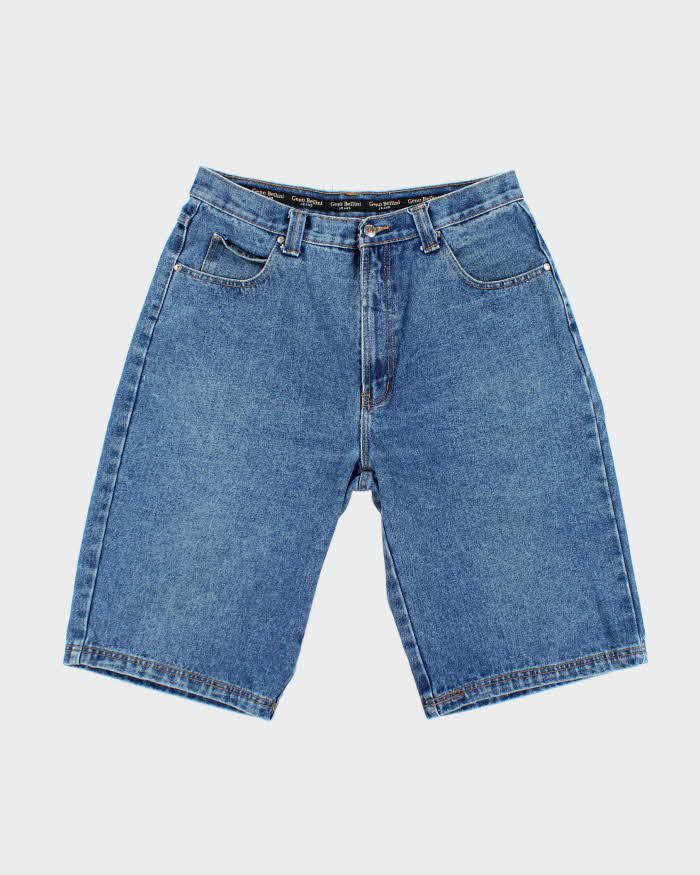 Vintage 2000's Geno Bellini Wide Leg Dark Wash Denim Shorts - W34