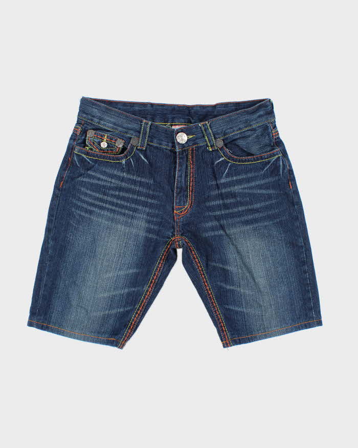 Vintage Y2K True Religion Dark Wash Denim Shorts - W34 L10 – Rokit