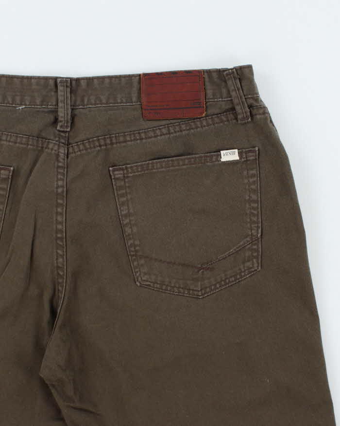 Vintage 2000's Vans Faded Brown Cut Off Chino Shorts - W34 L11