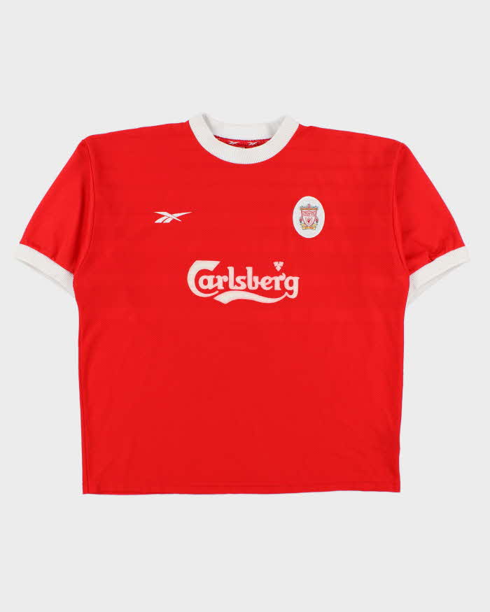Vintage 1998-99 Reebok Liverpool FC Short Sleeve Home Football