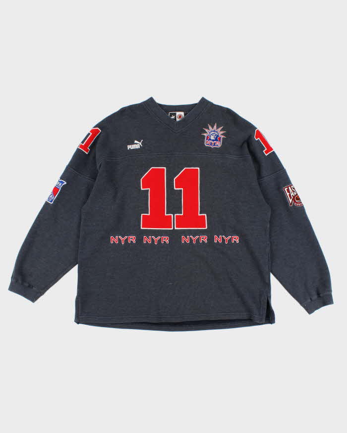 Men's Grey New York Rangers x NHL Puma Jersey Sweater - L