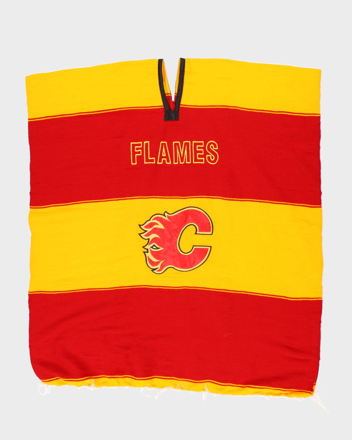 Vintage 90's Calgary Flames NHL Sleeveless Poncho - OS