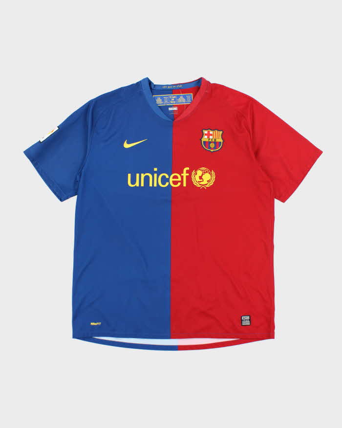 Vintage Nike 08/09 Barcelona Home Football Shirt - XL