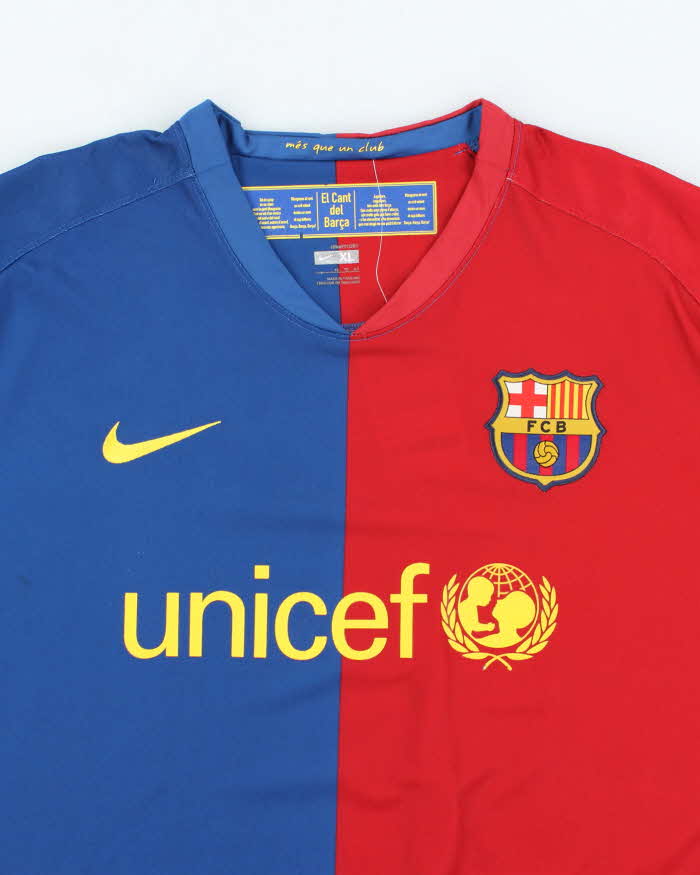 Vintage Nike 08/09 Barcelona Home Football Shirt - XL