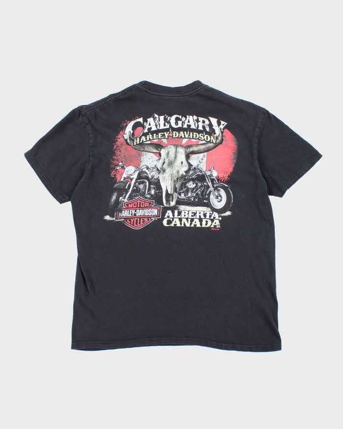 Harley Davidson Black Cotton T-Shirt - M