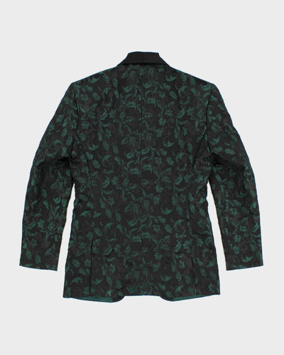 Patterned Shawl Suit Jacket - M