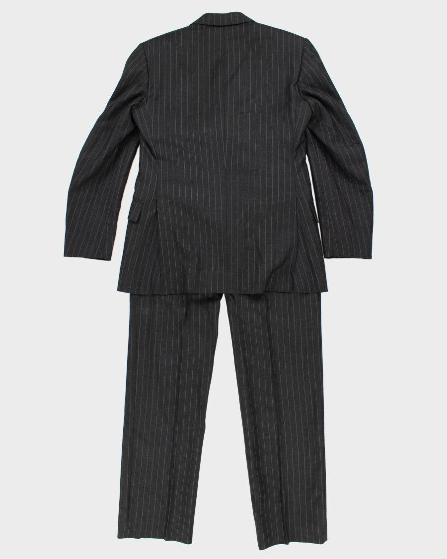 Mens Grey Kashket and Partners Grey Striped 2-Piece Suit - M