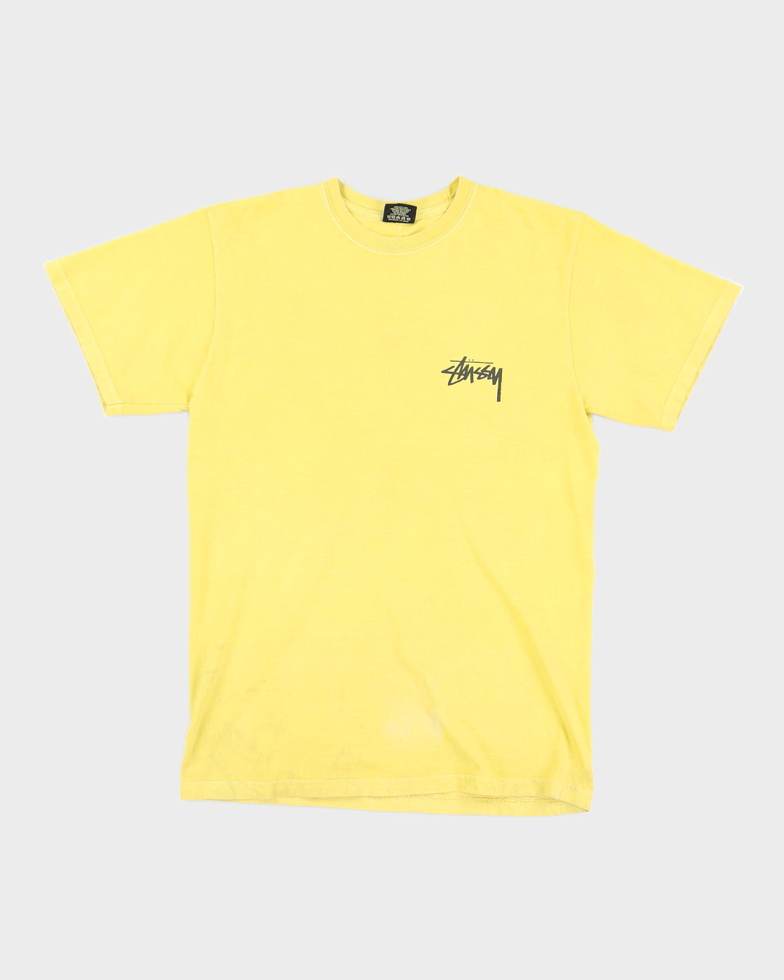 Stussy Yellow Logo T-Shirt - S