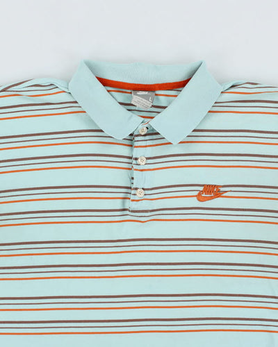 Vintage y2k 00s Nike Stripe Polo Shirt - L