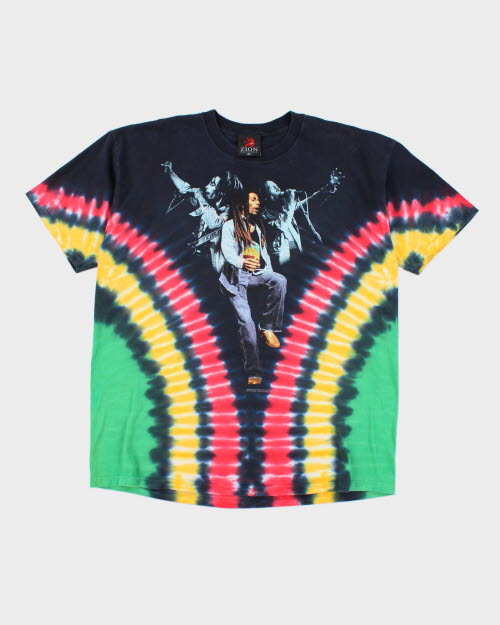 Vintage 90's Zion Bob Marley Tie Dye T-Shirt - XL – Rokit