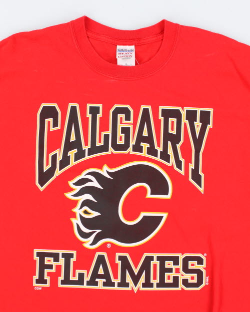 Vintage 2000's Calgary Flames Spell Out NHL T-Shirt - XL