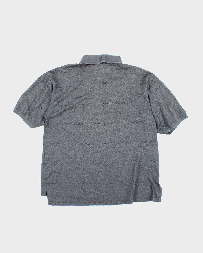 Vintage 2000's Descente Patterned Polo Shirt - M