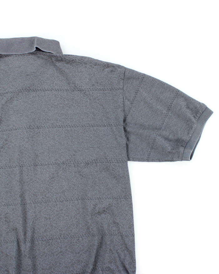 Vintage 2000's Descente Patterned Polo Shirt - M
