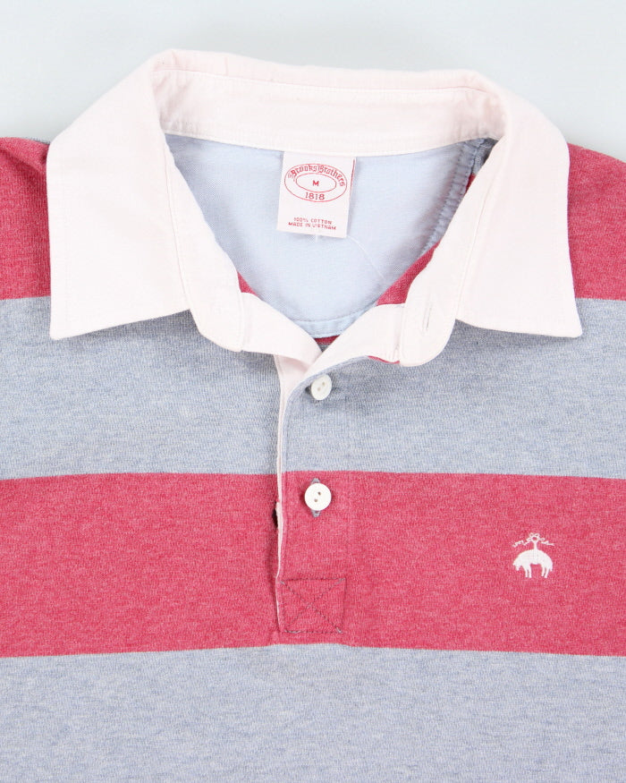 Brooks Brothers Striped Long Sleeve Polo Shirt - M