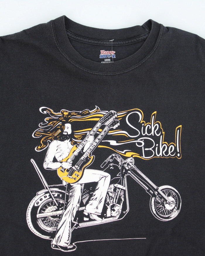 Vintage Sick Bike Graphic Print T-Shirt - L