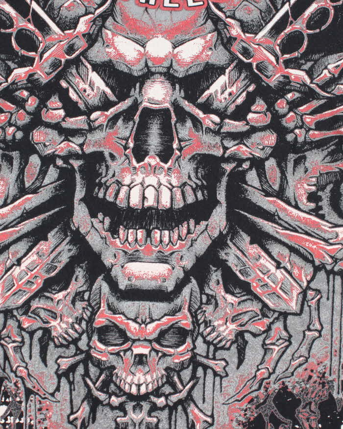 Vintage Y2K Death Clutch Gothic Style All Over Print T-Shirt - M