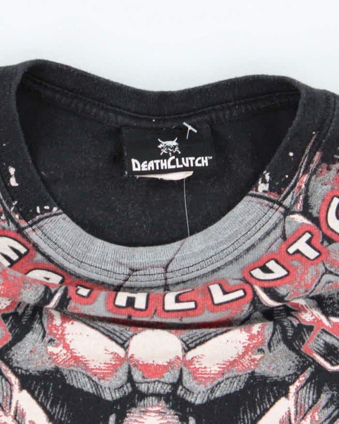 Vintage Y2K Death Clutch Gothic Style All Over Print T-Shirt - M