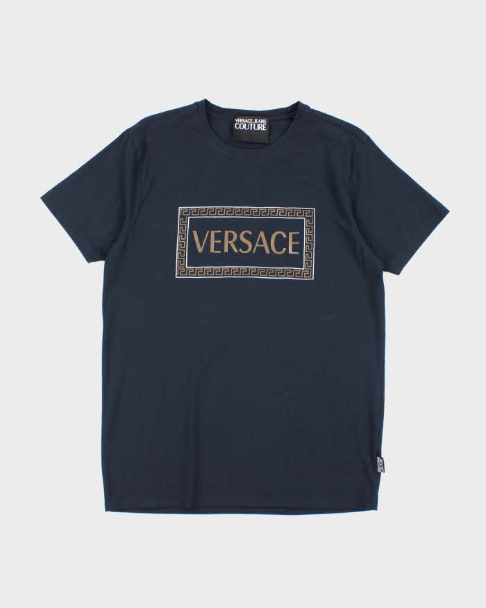 Versace Navy Short Sleeve T-shirt - XL