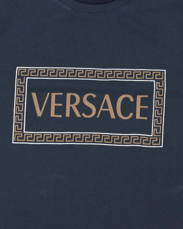 Versace Navy Short Sleeve T-shirt - XL