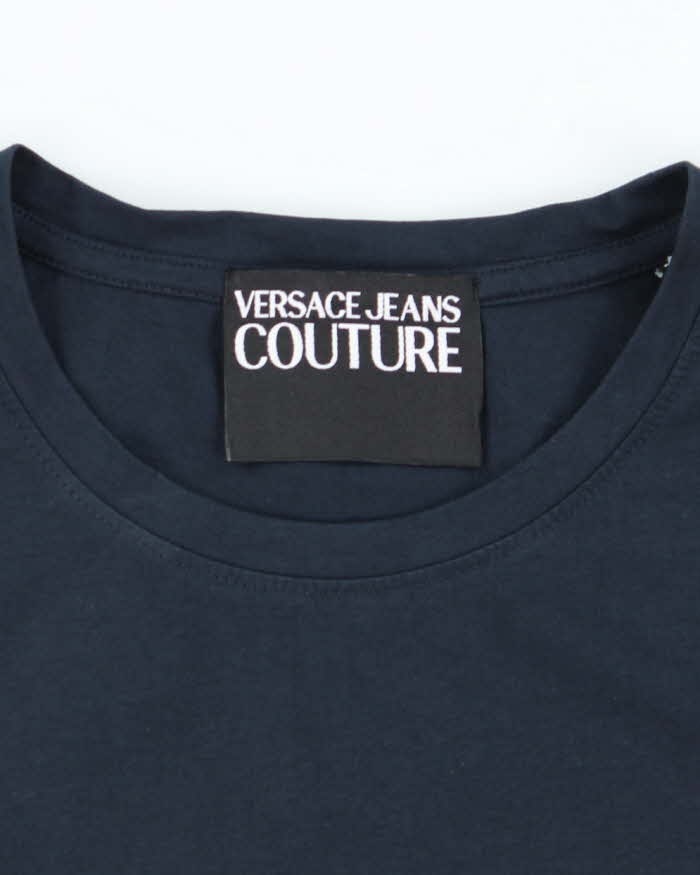 Versace Navy Short Sleeve T-shirt - XL