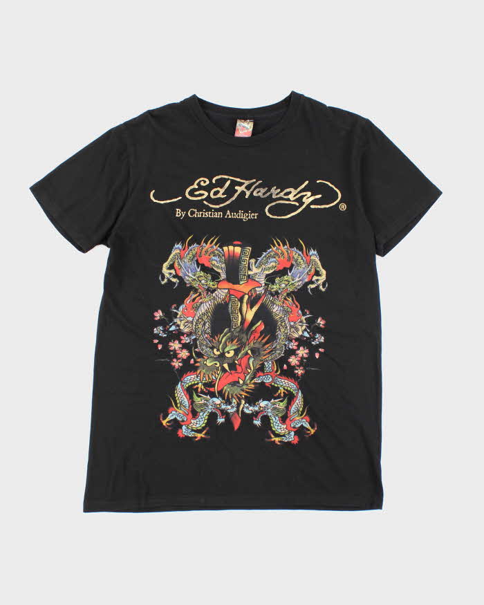Vintage Y2K Ed Hardy Traditional Dragon Graphic T-Shirt - L – Rokit