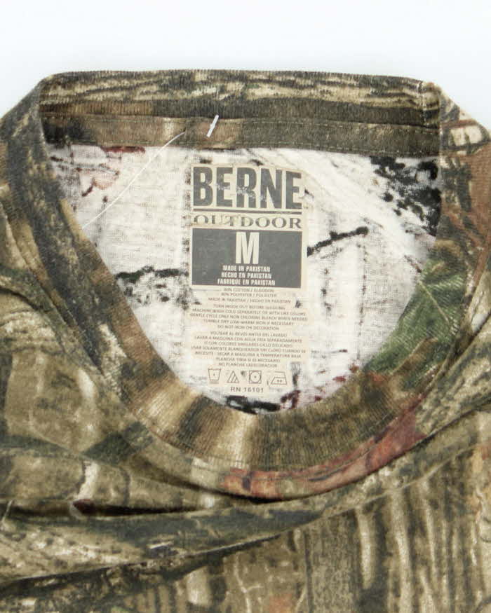 Vintage Berne Outdoors Camouflage T-shirt - M