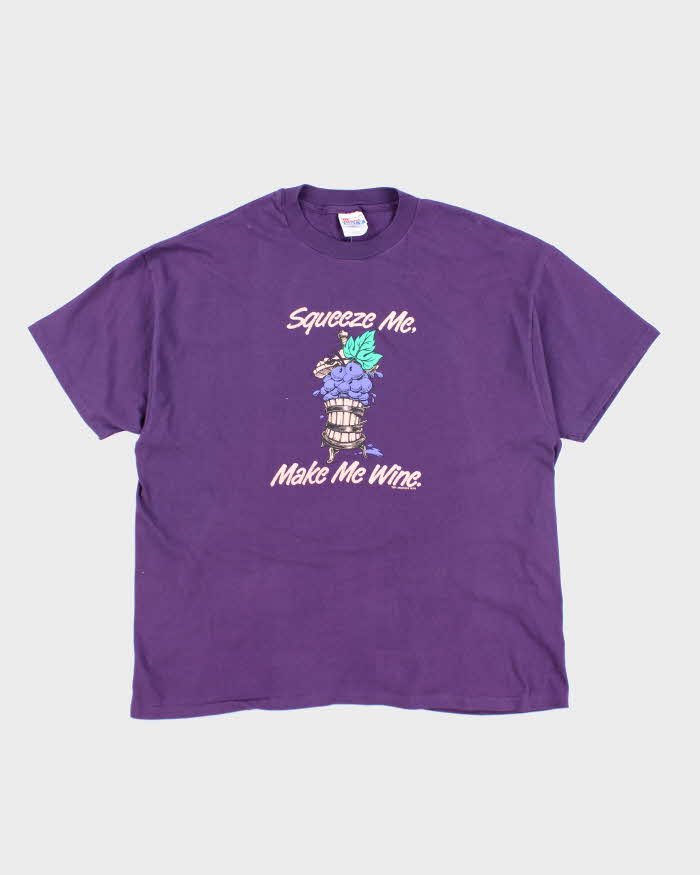Vintage 90s Squeeze Me, Make Me Wine Single Stitch T-shirt - XXL