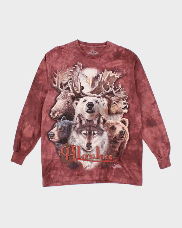 Vintage Y2K The Mountain Wild Life Graphic Long Sleeve T-Shirt - M