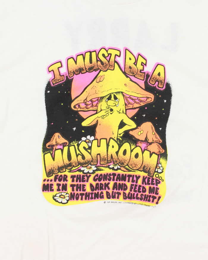 Vintage 90's Mushroom Comedy Graphic T-Shirt - L