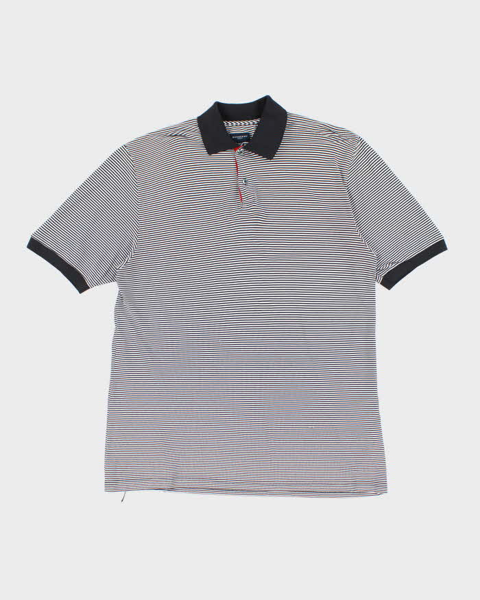 Vintage 2000's Burberry Golf Striped Lightweight Polo Shirt - M